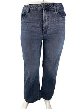 ASOS Women's Blue High Waisted Medium Wash Straight Leg Denim Jeans Size 32